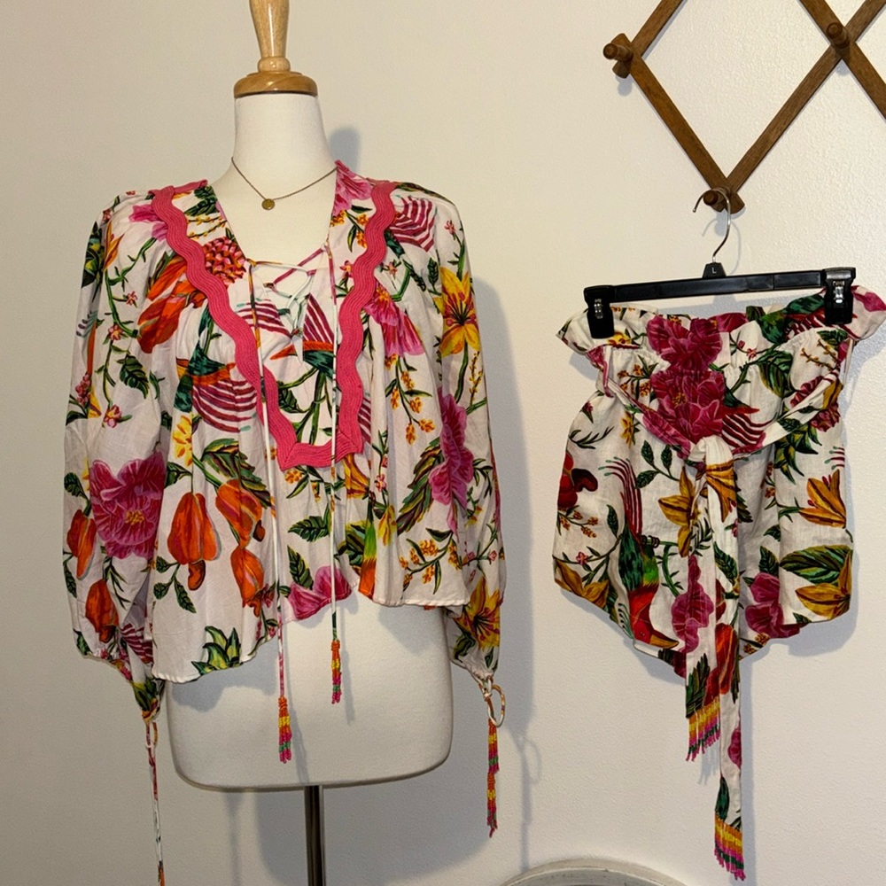 Farm Rio Toucan Garden Top size M GUC